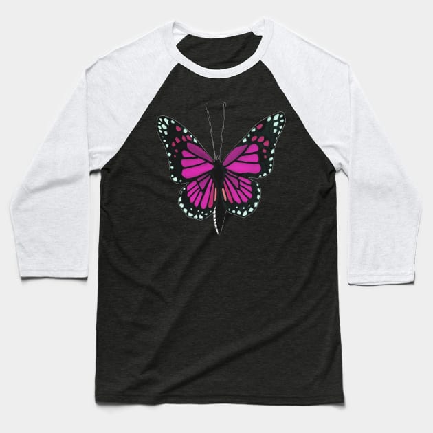 Butterfly 02g Baseball T-Shirt by kensor